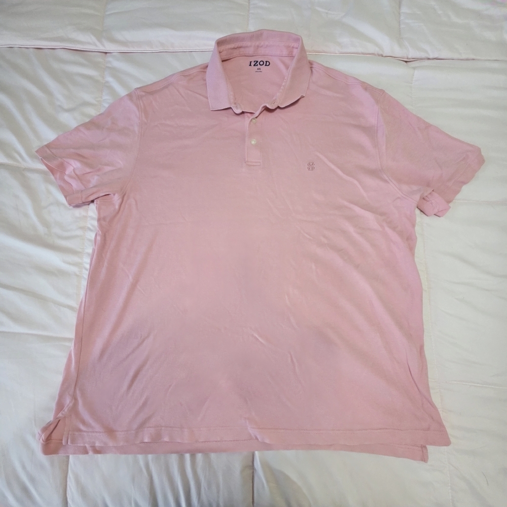 IZOD Men's Premium Essentials Interlock Soft Touch Polo - Candy Pink XXL